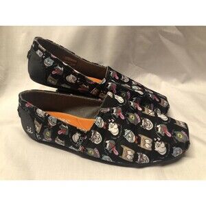 Bobs Skechers Dog Print Women's Slip-On Shoes Size 9 With Memory Foam